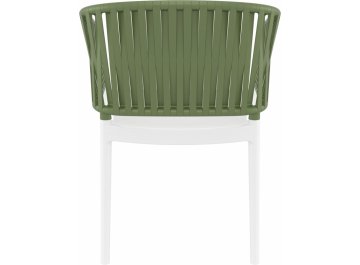 Кресло пластиковое Portofino белый / оливковый
