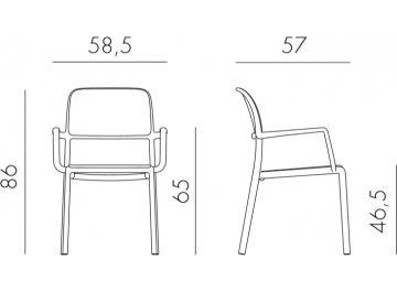 Кресло пластиковое Riva красный