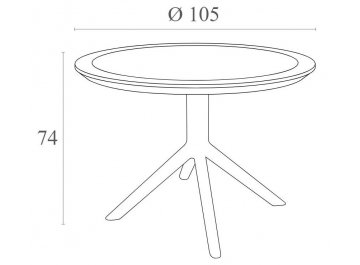 Пластиковый стол 234/124-0602