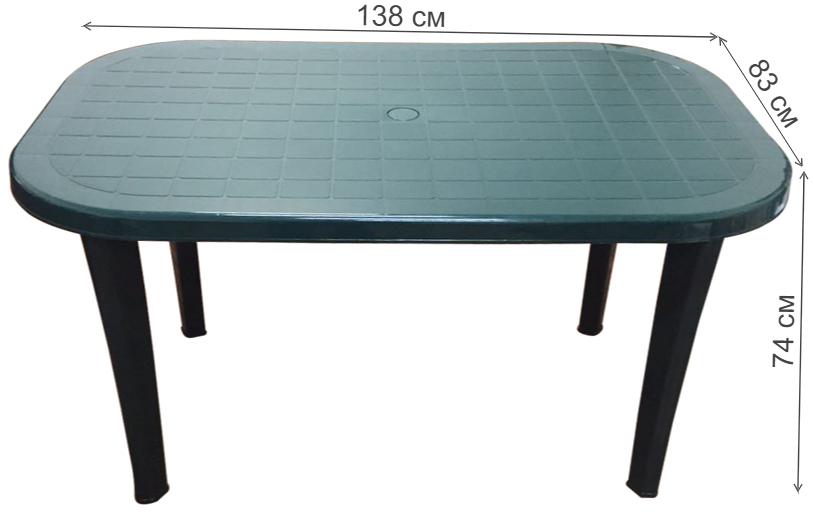 Пластиковый стол СП2-МТ008 темно-зеленый