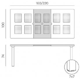 Пластиковый стол Levante