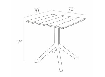 Стол пластиковый Paris Table 70