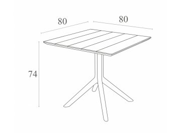Стол пластиковый Paris Table 80 белый