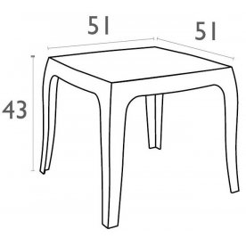 Пластиковый стол Queen