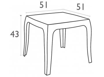 Пластиковый стол Queen