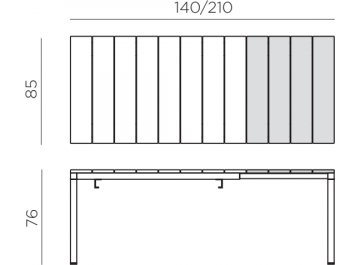 Стол пластиковый Rio 140 Extensibile