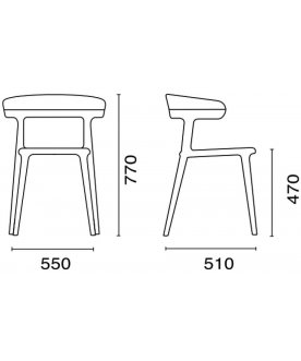 Пластиковый стул PP/luna42-01