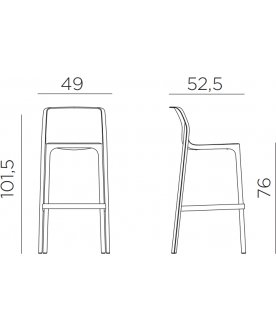 Стул пластиковый барный Net Stool коралловый