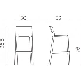Стул полубарный Trill Stool