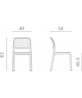 Стул пластиковый Bora Bistrot агава