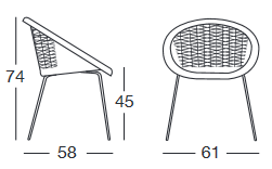 Пластиковый стул Bon Bon антрацит
