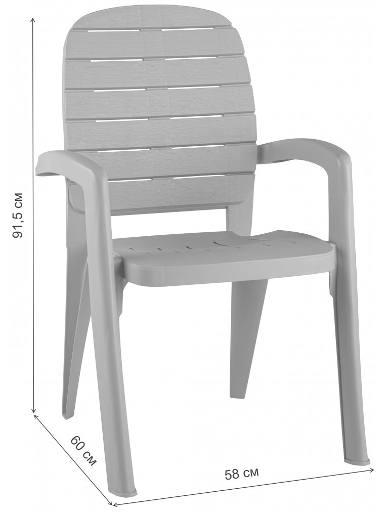 Пластиковый стул Прованс тёмно-зелёный