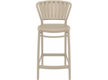 Стул пластиковый полубарный Portofino бежевый