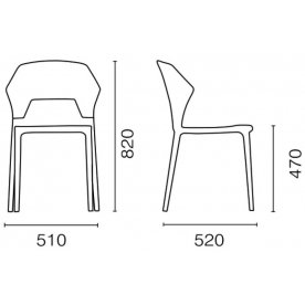 Пластиковый стул PP/egoS38-22