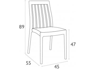 Стул пластиковый Soho темно-серый / темно-серый