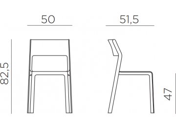 Стул пластиковый Trill Bistrot бирюзовый