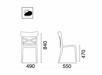 Стул пластиковый XSera-S зеленый
