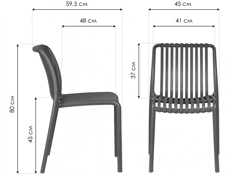 Пластиковый стул Walter темно-зеленый