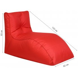 Шезлонг красный