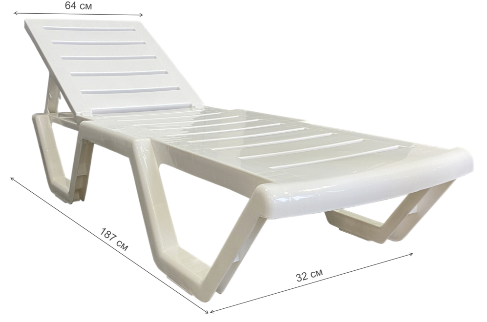 Шезлонг Аква белый