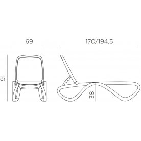 Шезлонг Omega