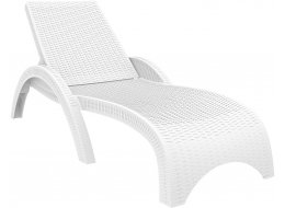 Шезлонг пластиковый Fiji белый
