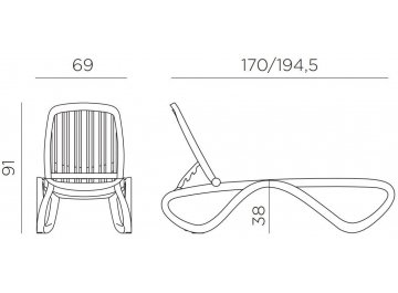 Шезлонг Tropico