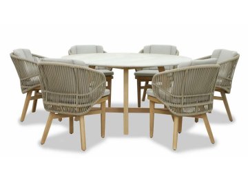 Стол каменный обеденный Mali Ø150 натуральный