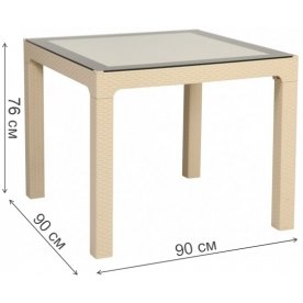 Пластиковый стол Arizona 90х90