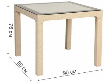 Пластиковый стол Arizona 90х90