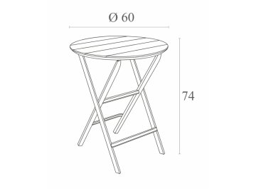 Стол пластиковый Helen Folding Table 60