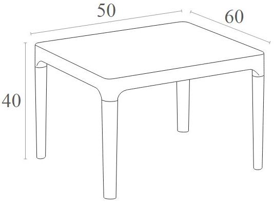 Пластиковый стол Sky белый