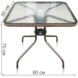 Стол Николь-2 TLH-080SR-80х80 R-05