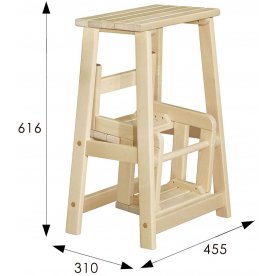 Деревянный табурет-стремянка Табурет-стремянка