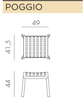 Табурет пластиковый Poggio тортора