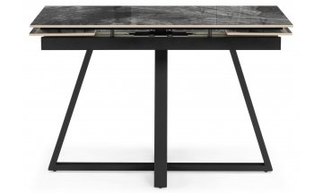 Керамический стол Силлем 120(180)х80 риальто серый темный / черный