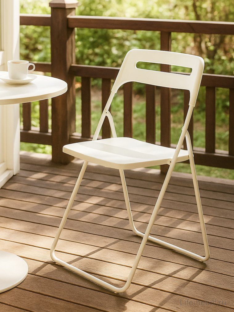 Пластиковый стул Fold складной white