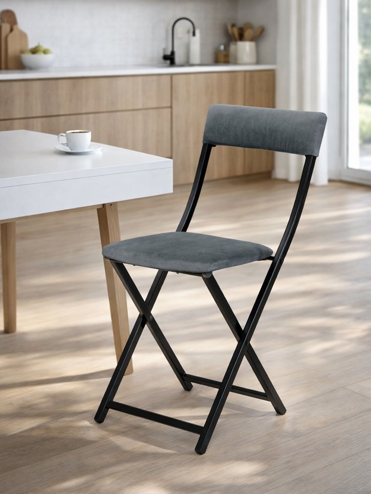 Стул на металлокаркасе Elevis темно-серый / черный