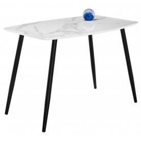 Стеклянный стол Эмма черная шагрень / черный - Уцененный экземпляр