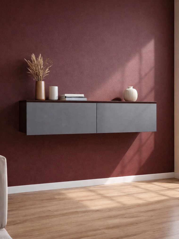 Навесной шкаф Роут венге / графит софт