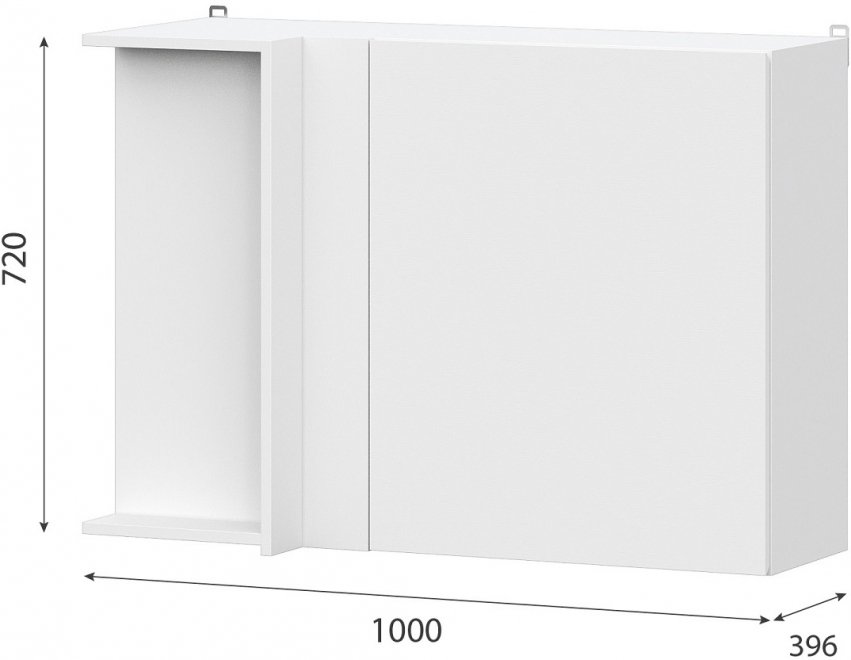 Шкаф кухонный угловой Одри белый