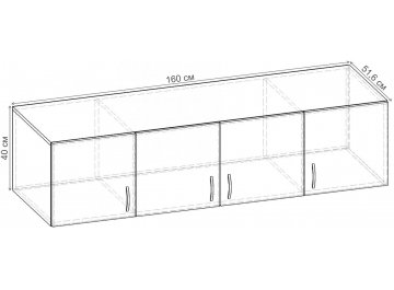 Шкаф навесной Рио-4 АН.006.1600-01