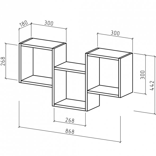 Шкаф навесной Флэш-20 дуб молочный