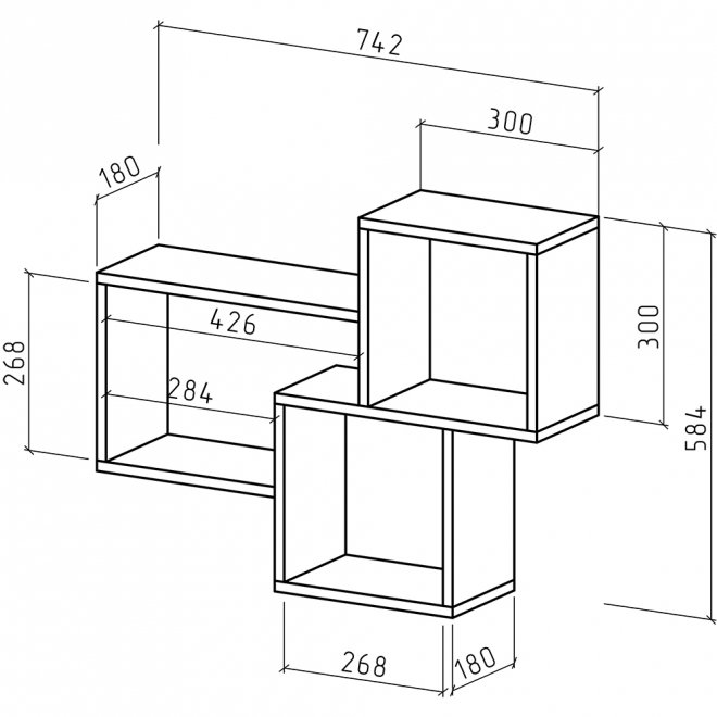 Шкаф навесной Флэш-21 дуб молочный