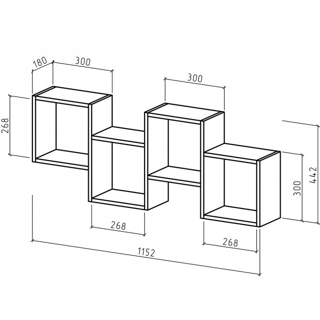 Шкаф навесной Флэш-23 дуб золотистый