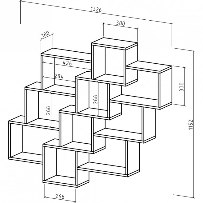 Шкаф навесной Флэш-34 дуб золотистый