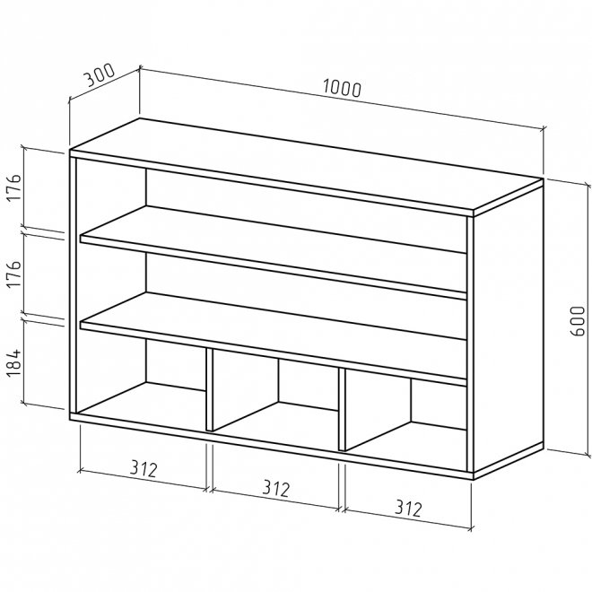 Шкаф навесной Мария-12 дуб сонома