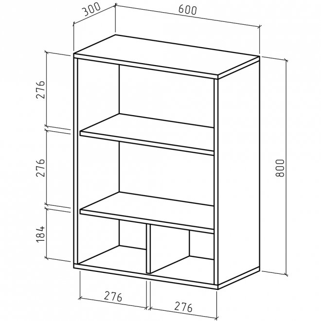 Шкаф навесной Мария-14 дуб сонома / белый