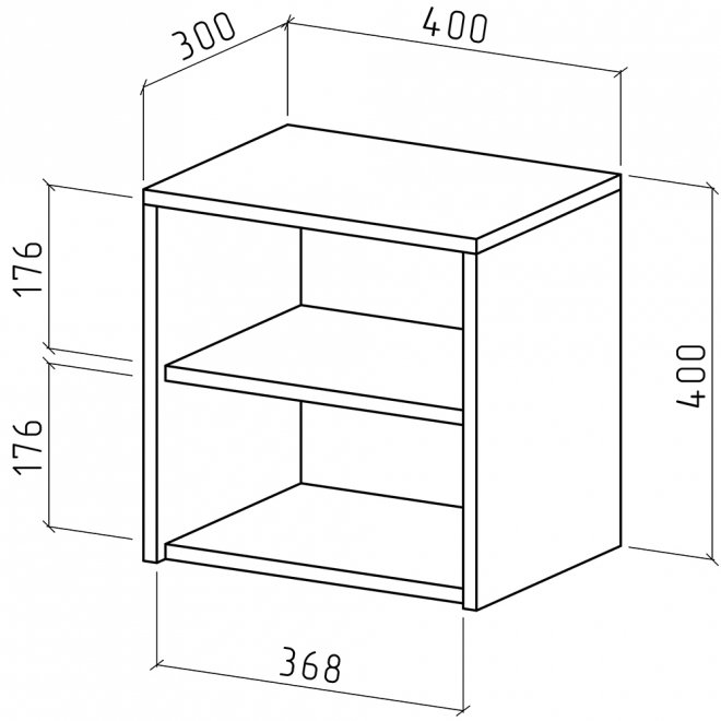Шкаф навесной Мария-1 дуб сонома / белый