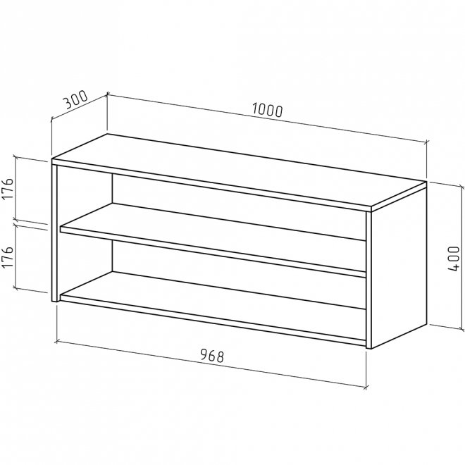 Шкаф навесной Мария-4 дуб золотистый